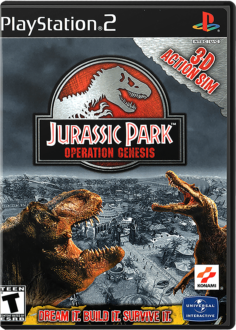 Jurassic Park Operation Genesis box art for Playstation 2